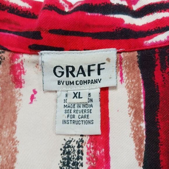 Um Company Vintage London Shacket. Woman's XL. Cafe Motif. 4 Button. Beadwork... - Picture 4 of 16